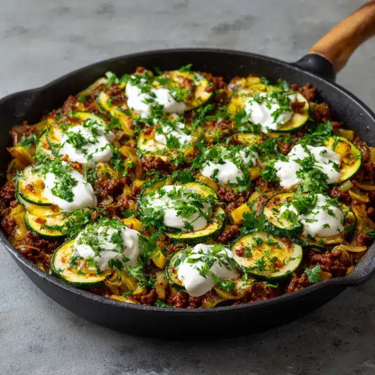 Zucchini and Ground Beef Skillet Recipe