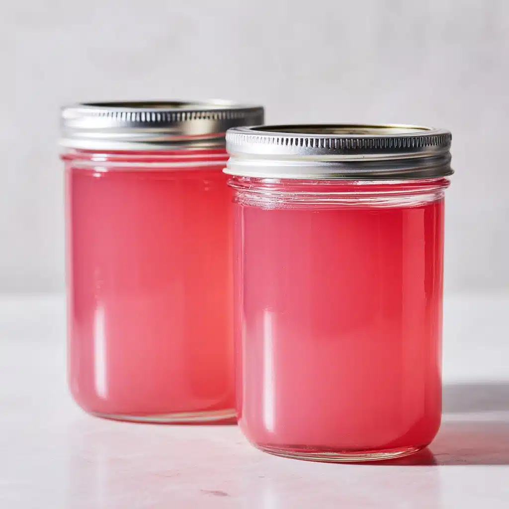 Canning Rhubarb Simple Syrup Recipe - Recipe Image