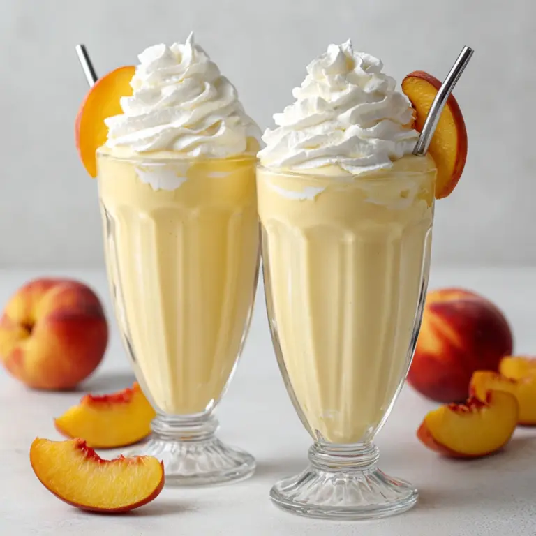 Creamy Peach Milkshake Ice Cream Recipe