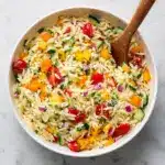 Rainbow Orzo Salad Bowl Recipe