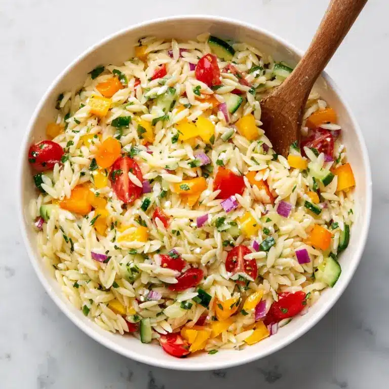 Rainbow Orzo Salad Bowl Recipe