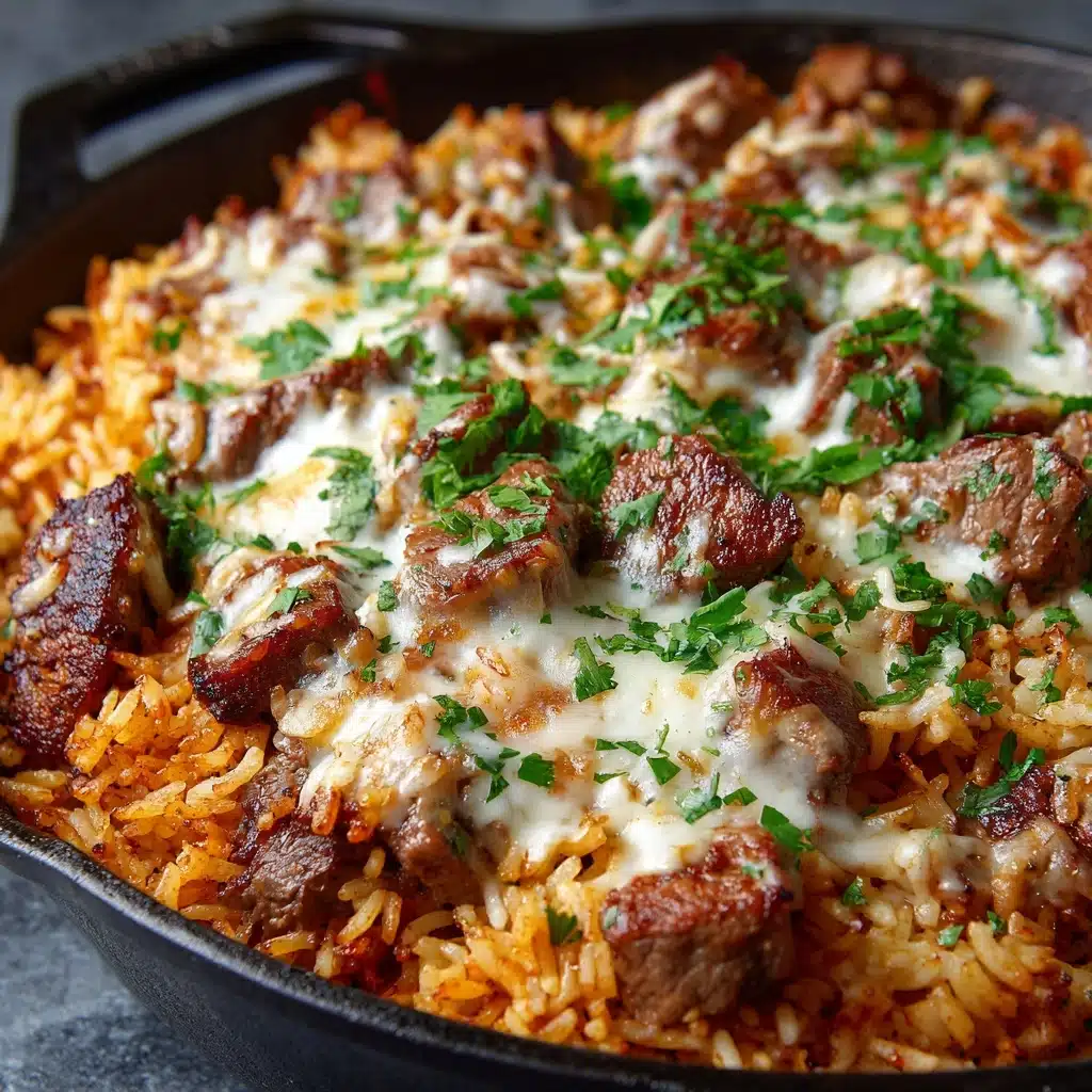 Cheesy Steak & Rice Recipe - Recipe Image