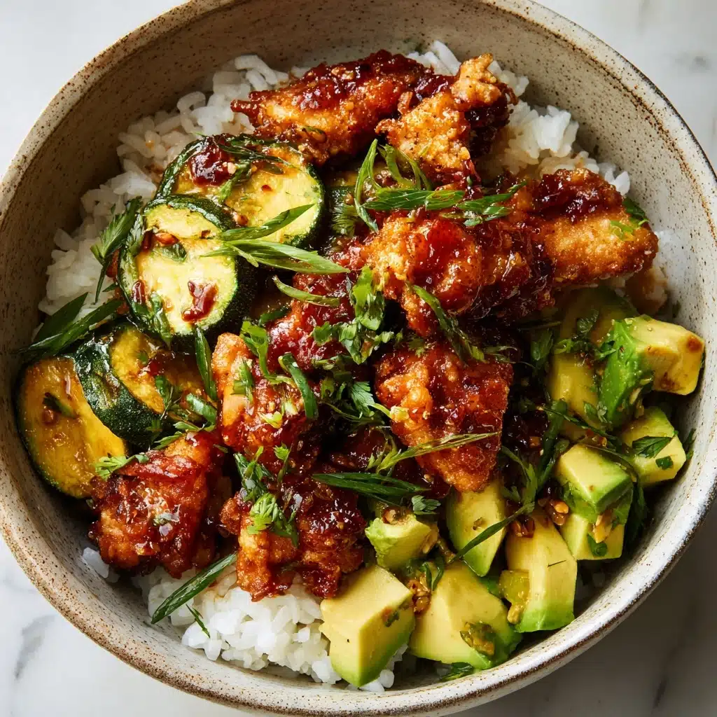 Sheet Pan Hot Honey Garlic Chicken and Zucchini Recipe - Recipe Image