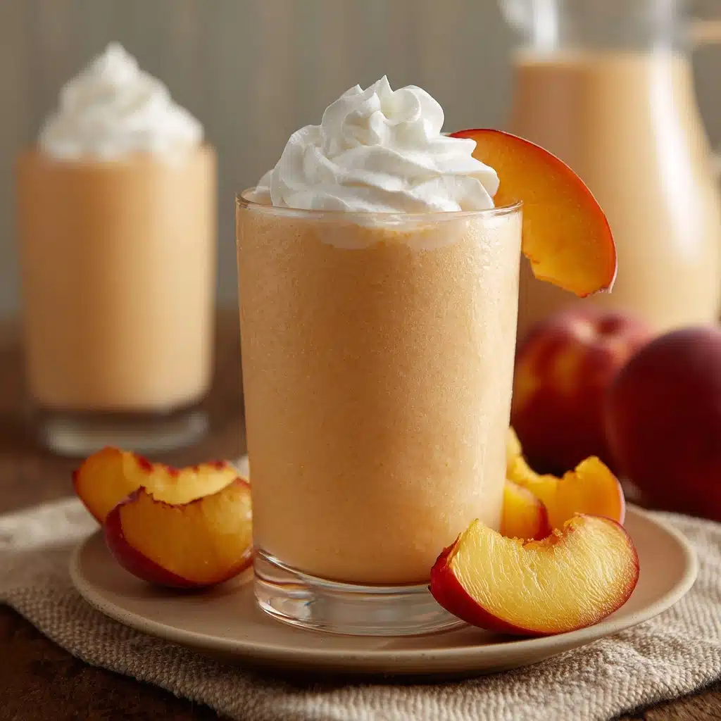 Creamy Peach Milkshake Ice Cream Recipe - Recipe Image