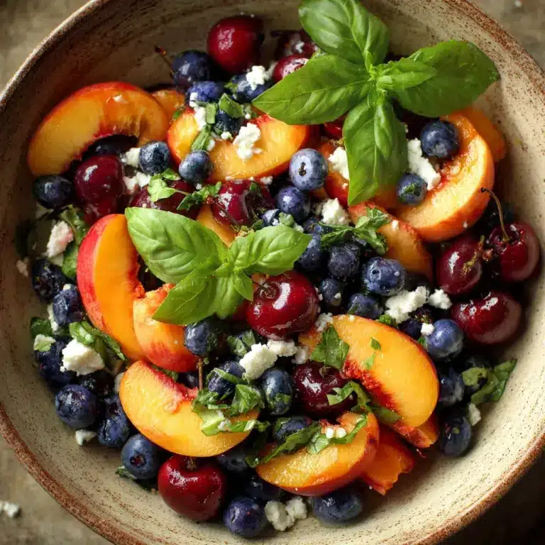 Blueberry Peach Feta Salad Recipe