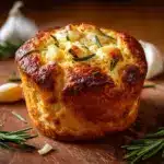 Golden Crust Garlic Rosemary Focaccia Muffins Recipe