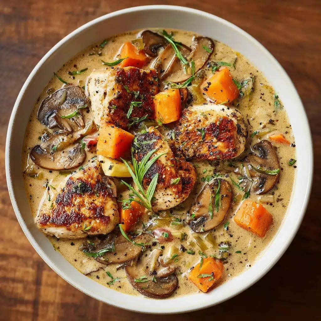 Creamy Mushroom Chicken and Wild Rice Soup Recipe