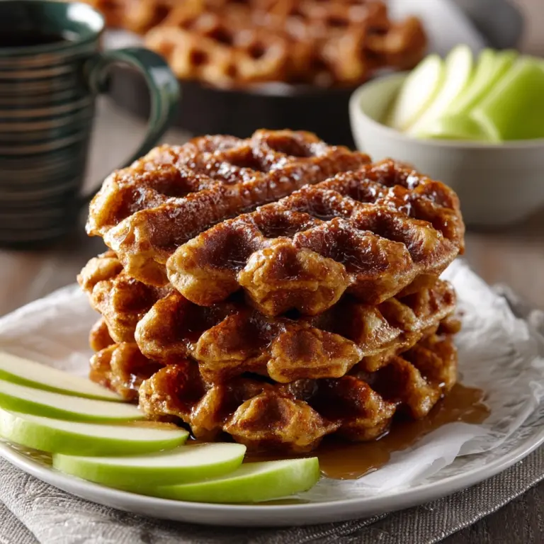 Mini Apple Fritter Waffle Donuts Recipe