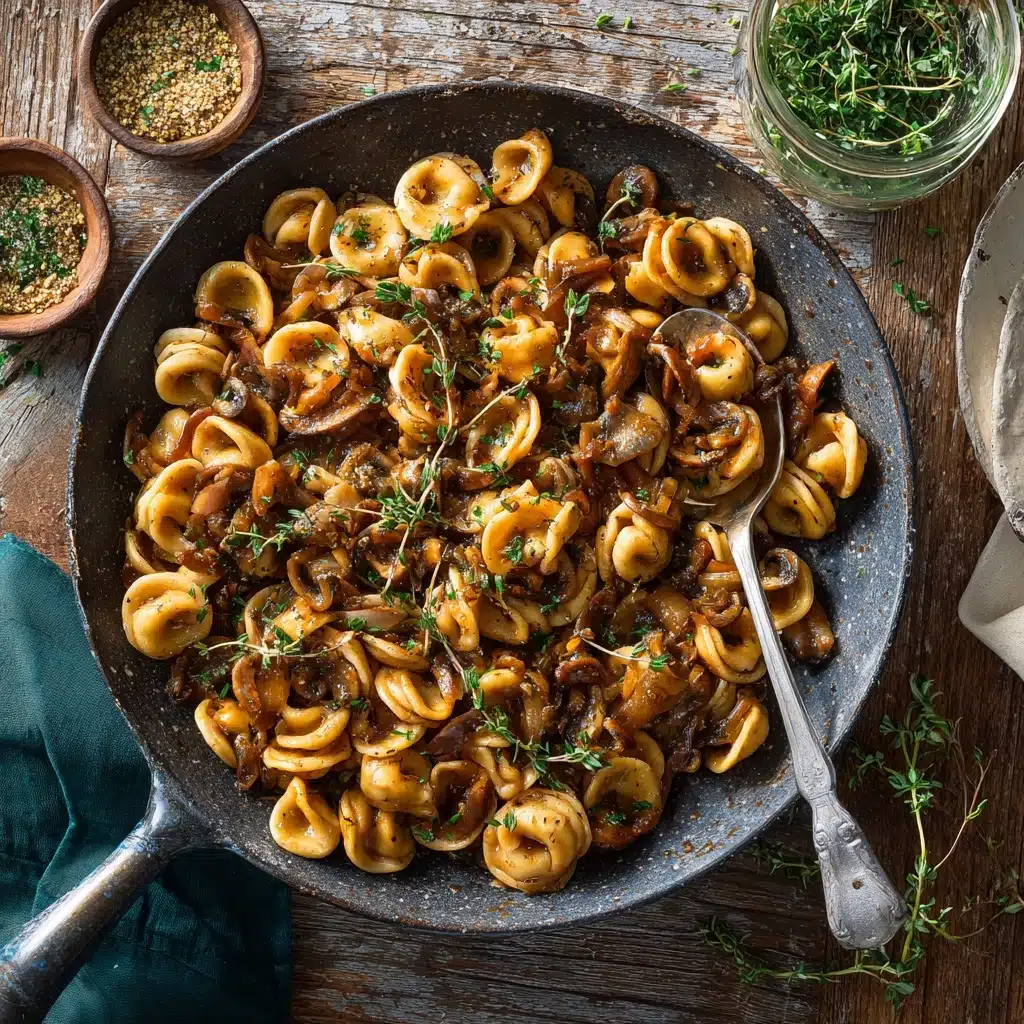 One Pot French Onion Pasta Recipe - Recipe Image