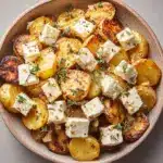 Roasted Potatoes with Baked Feta and Garlic Recipe