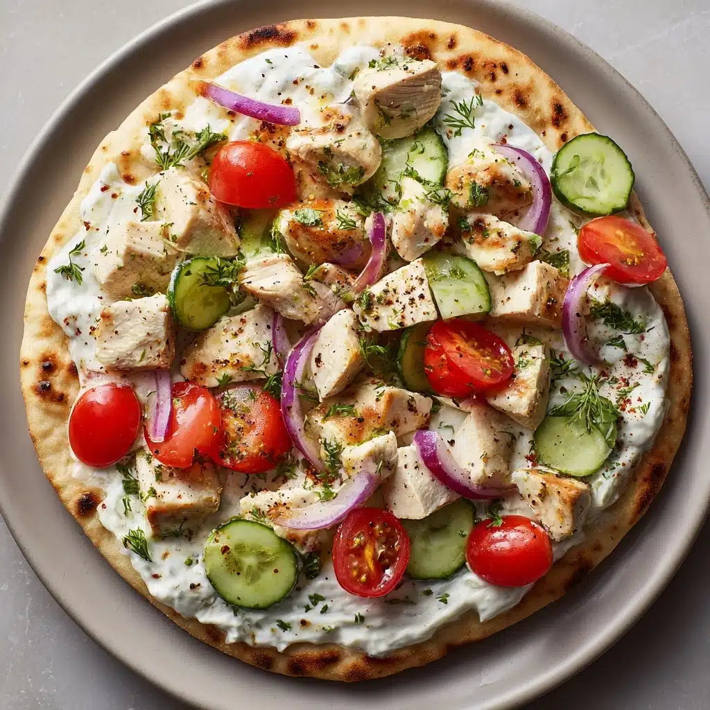 Tzatziki Chicken Naan Pizza Recipe - Recipe Image