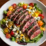 Balsamic Steak Gorgonzola Salad with Grilled Corn Recipe