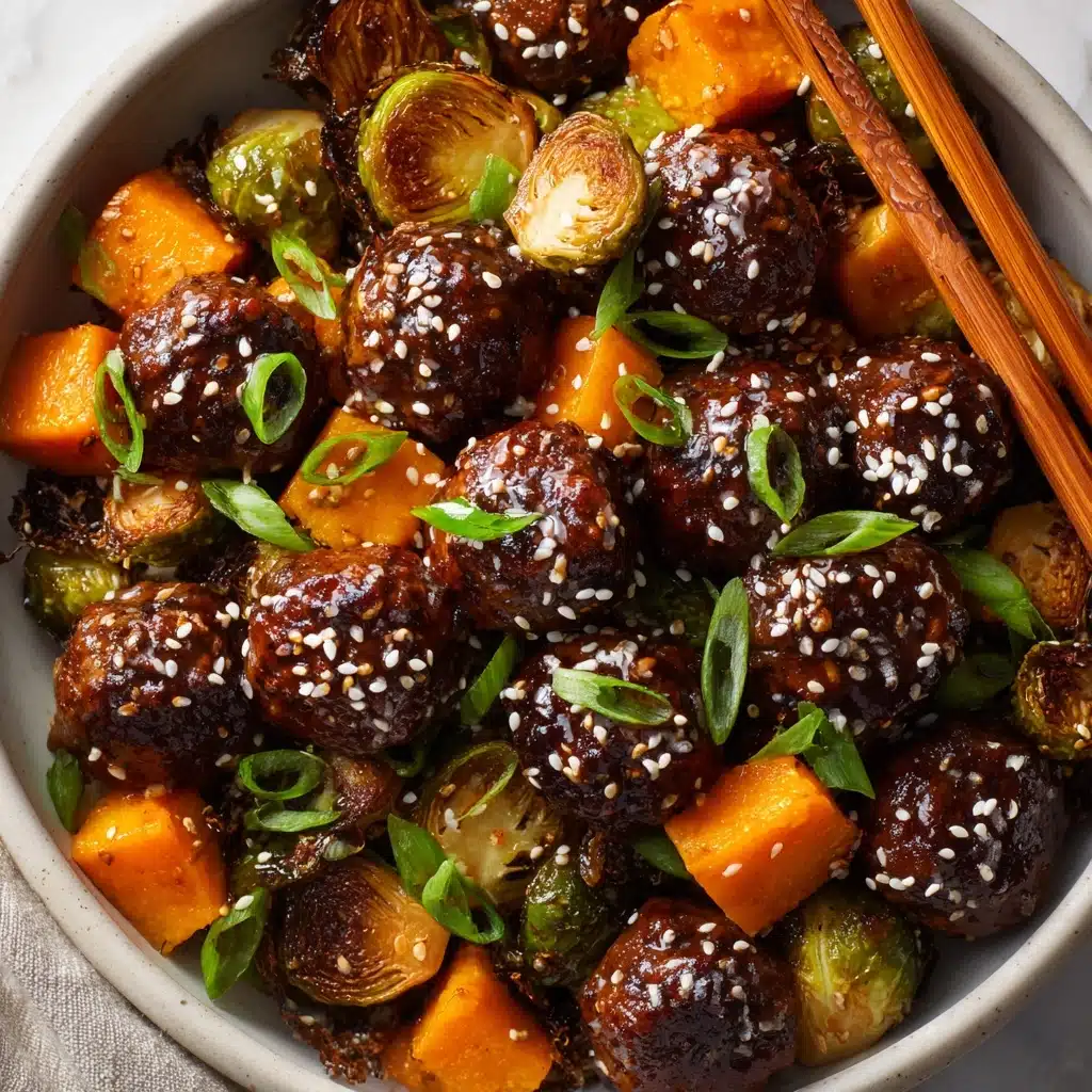Korean BBQ Meatballs and Vegetables Recipe