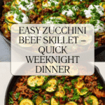 Zucchini and Ground Beef Skillet Recipe