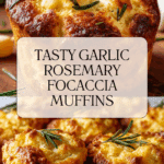 Golden Crust Garlic Rosemary Focaccia Muffins Recipe