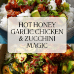 Sheet Pan Hot Honey Garlic Chicken and Zucchini Recipe