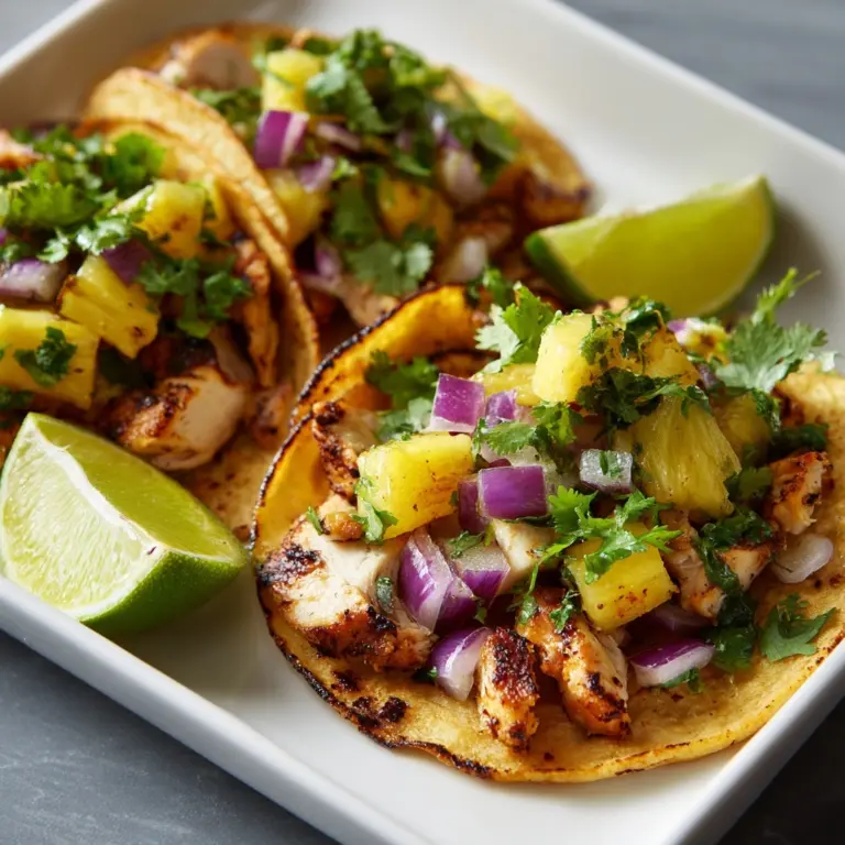 One-Pan Chicken and Pineapple Tacos Recipe