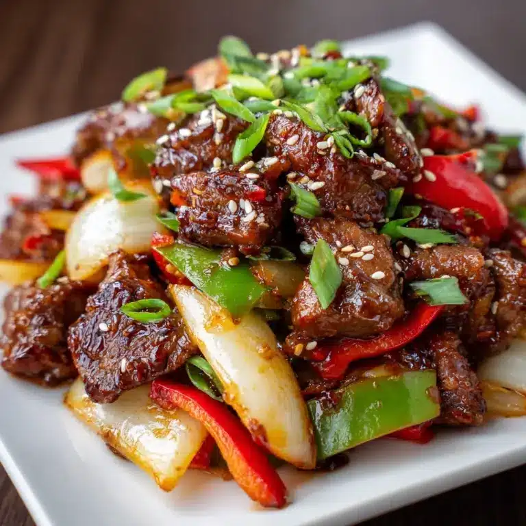 Pepper Steak with Bell Peppers and Onion Recipe