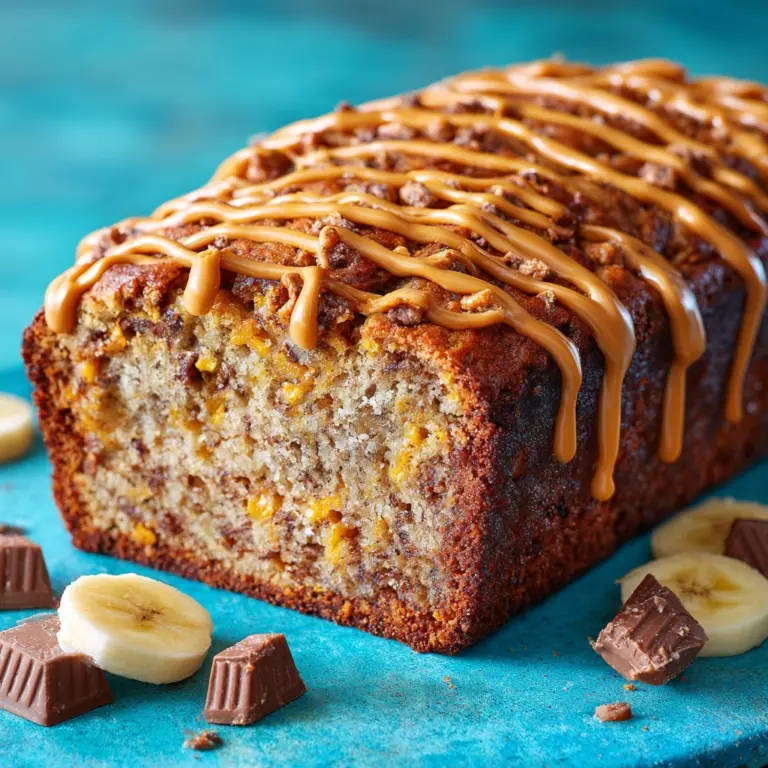 Peanut Butter Cup Banana Bread Recipe