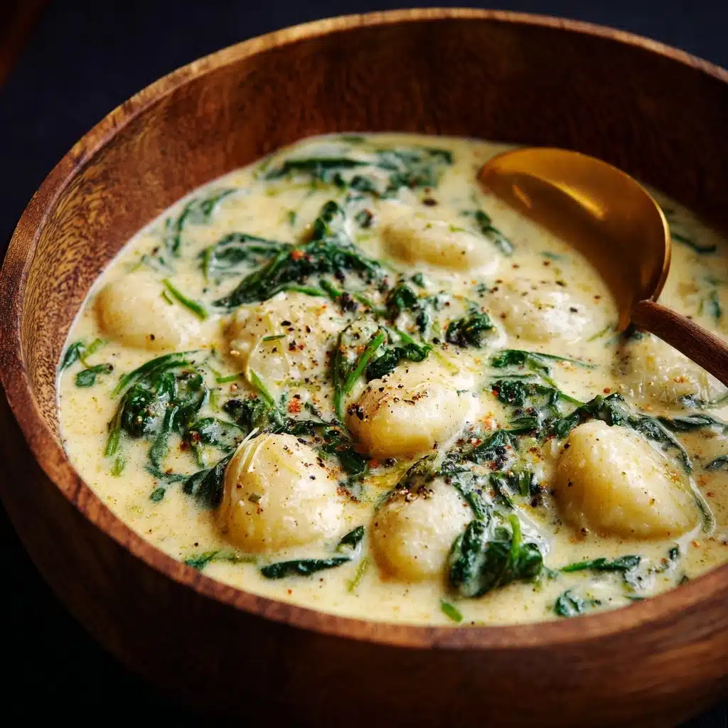 Creamy Garlic Chicken Gnocchi Soup Recipe - Recipe Image