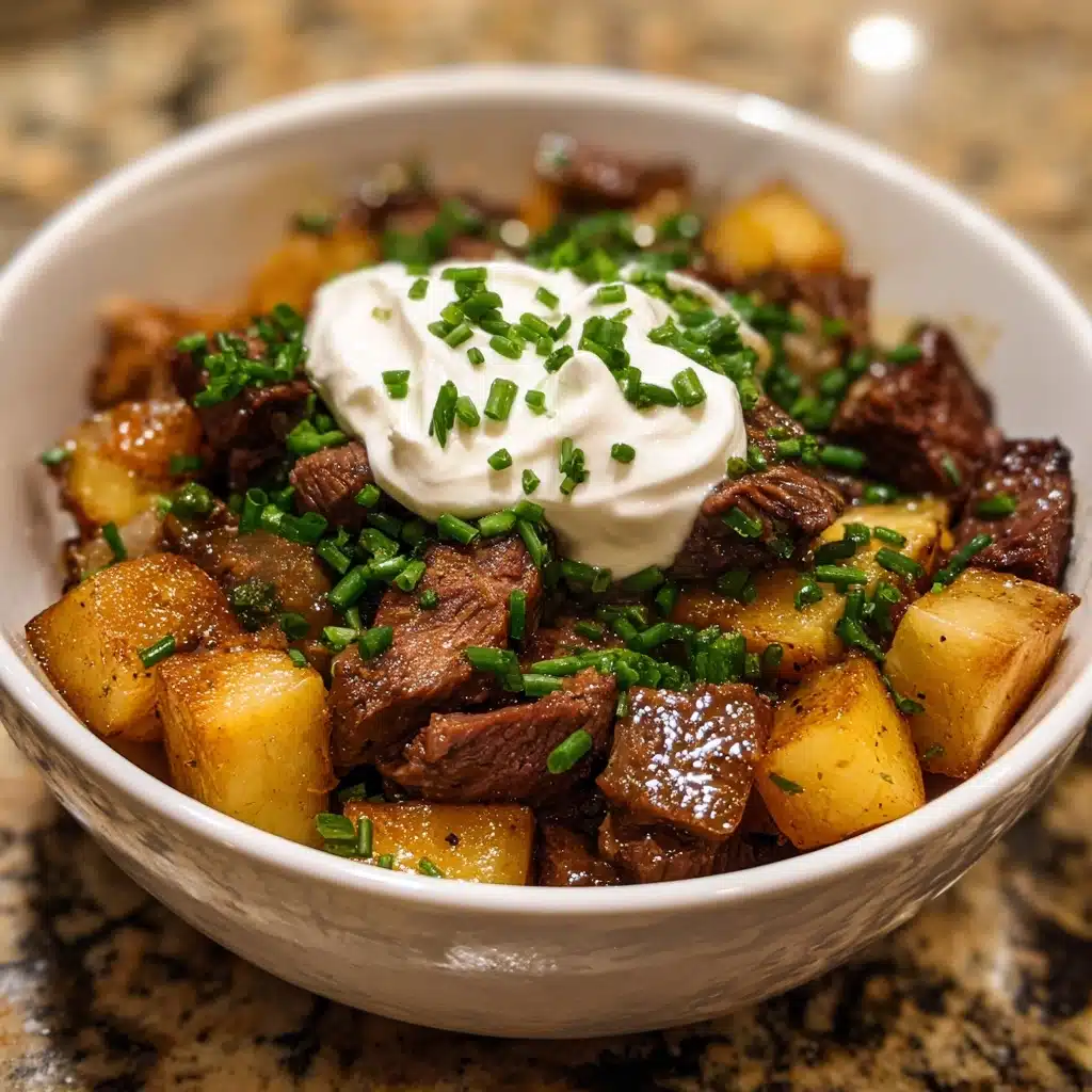 Crockpot Loaded Steak and Potato Bake Recipe - Recipe Image