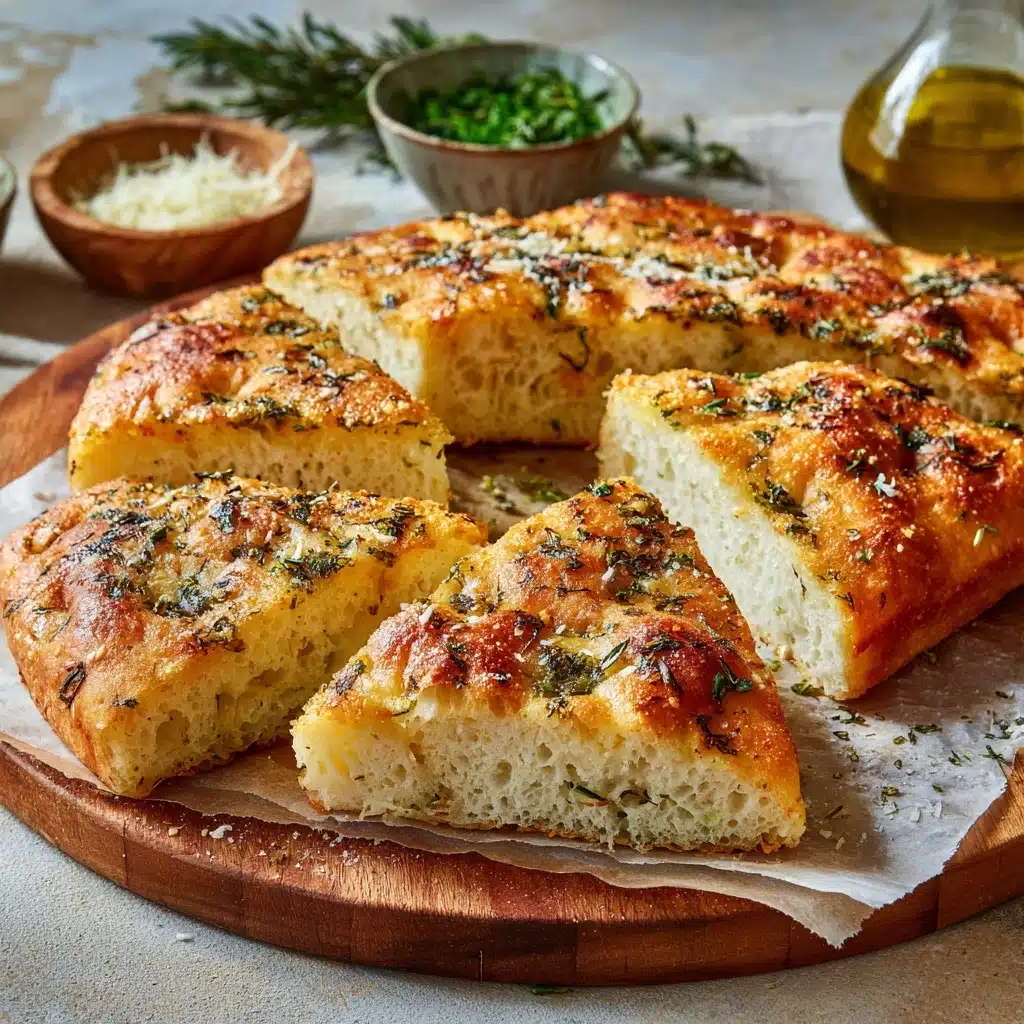 Garlic Parmesan Focaccia Bread – A Savory Homemade Favorite Recipe