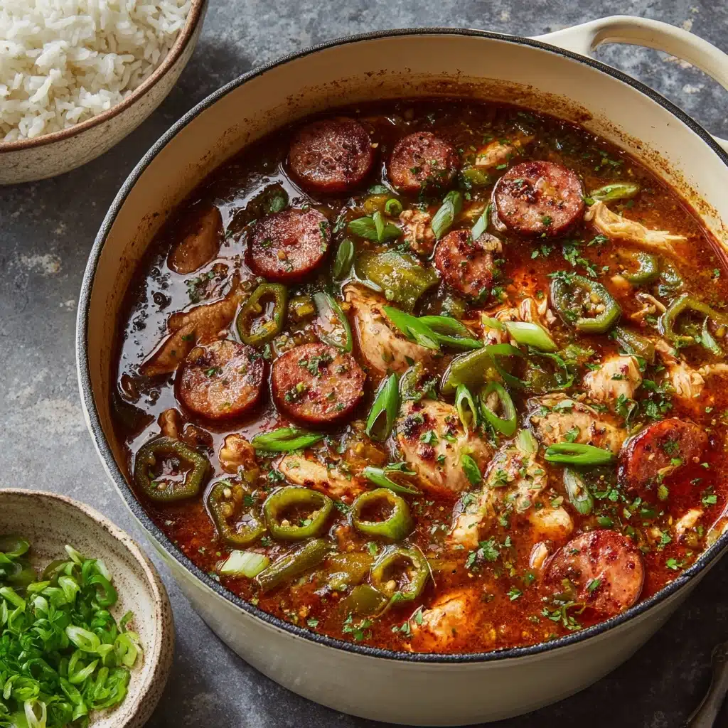 Traditional New Orleans Chicken & Sausage Gumbo Recipe - Recipe Image