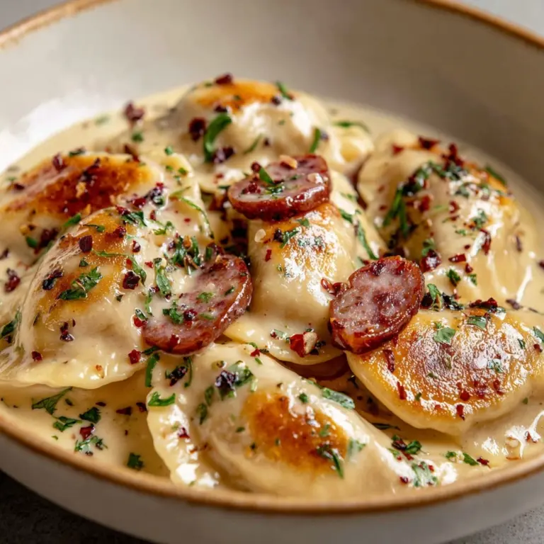 Crockpot Pierogi Casserole with Kielbasa Recipe