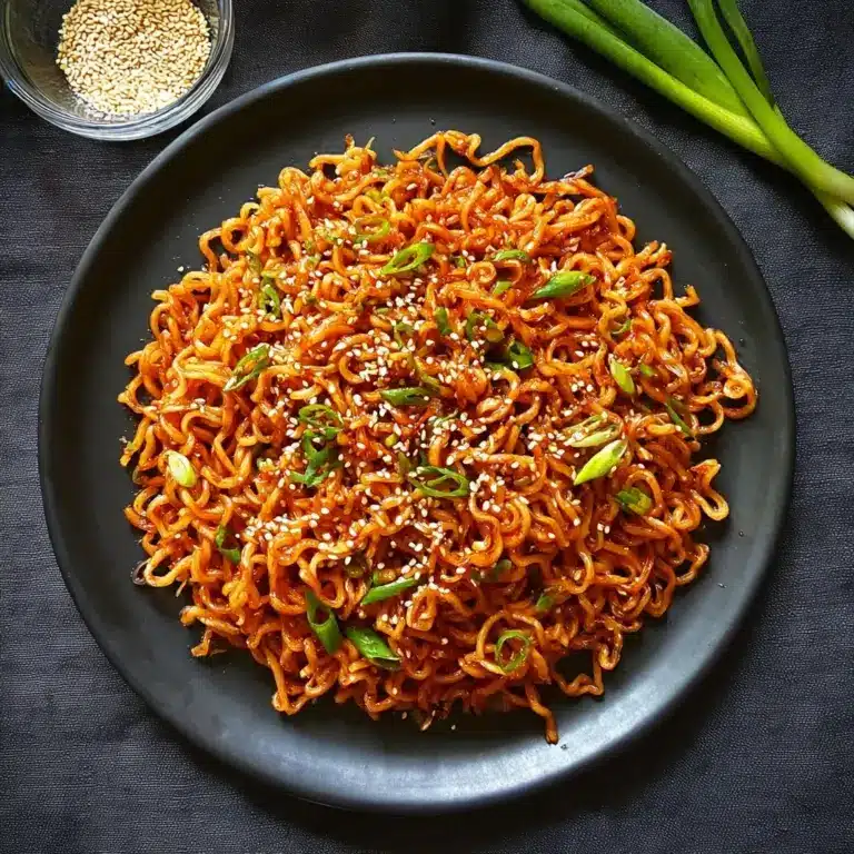 10 Minute Sesame Garlic Ramen Noodles Recipe