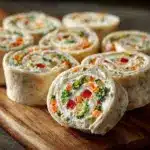 Vegetable Cream Cheese Tortilla Roll Ups Recipe