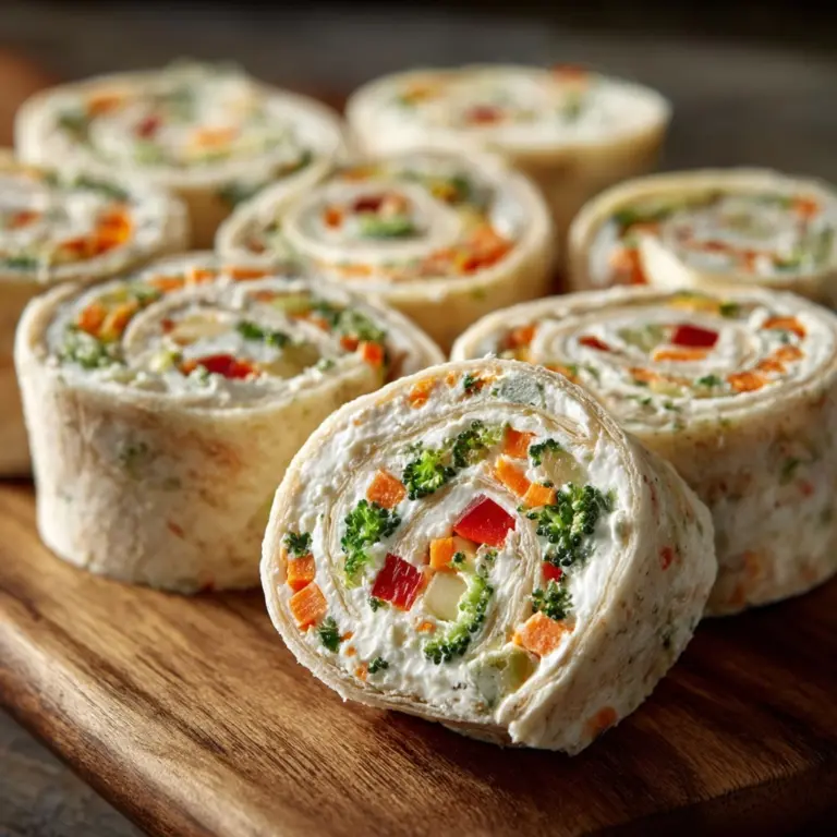 Vegetable Cream Cheese Tortilla Roll Ups Recipe