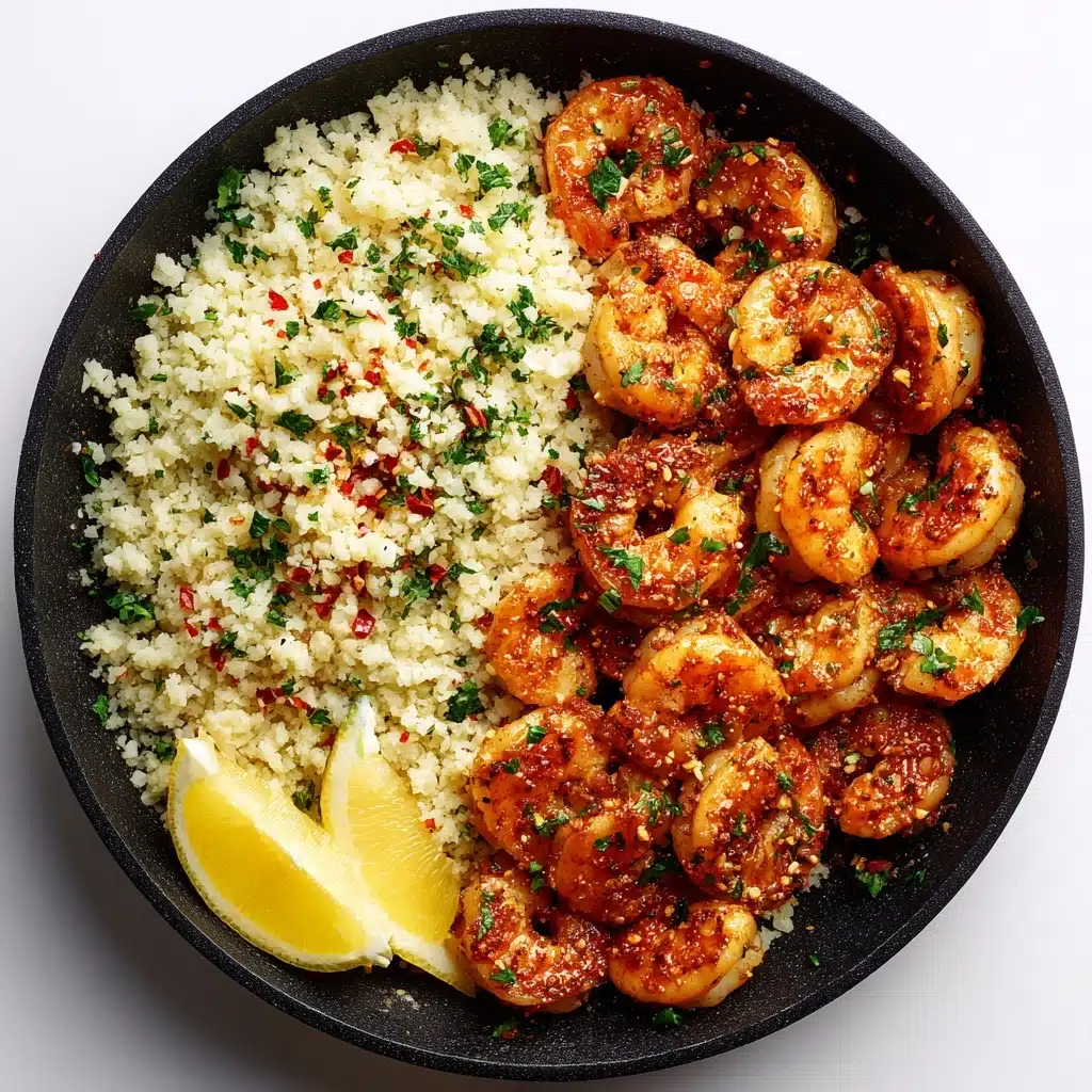 Garlic Butter Shrimp with Lemon Parmesan Cauliflower Rice Recipe