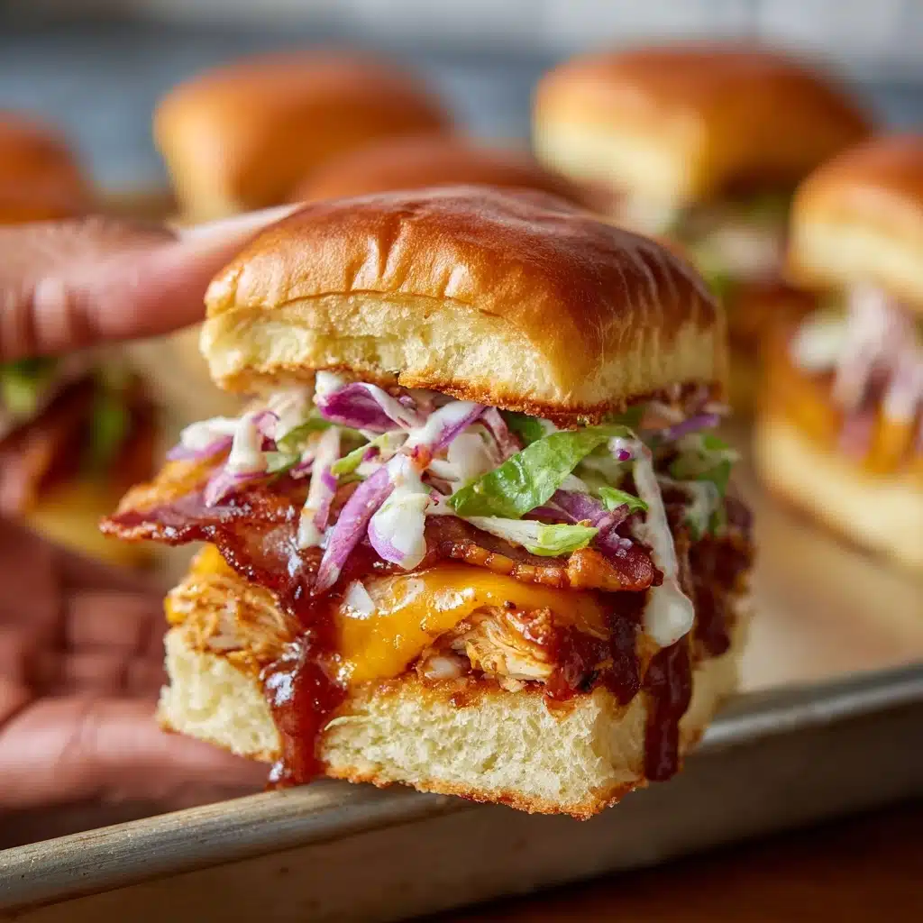 Bacon Ranch BBQ Chicken Sliders Recipe - Recipe Image