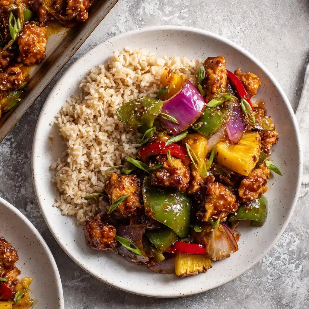 Pineapple Chicken Sheet Pan Meal Recipe - Recipe Image