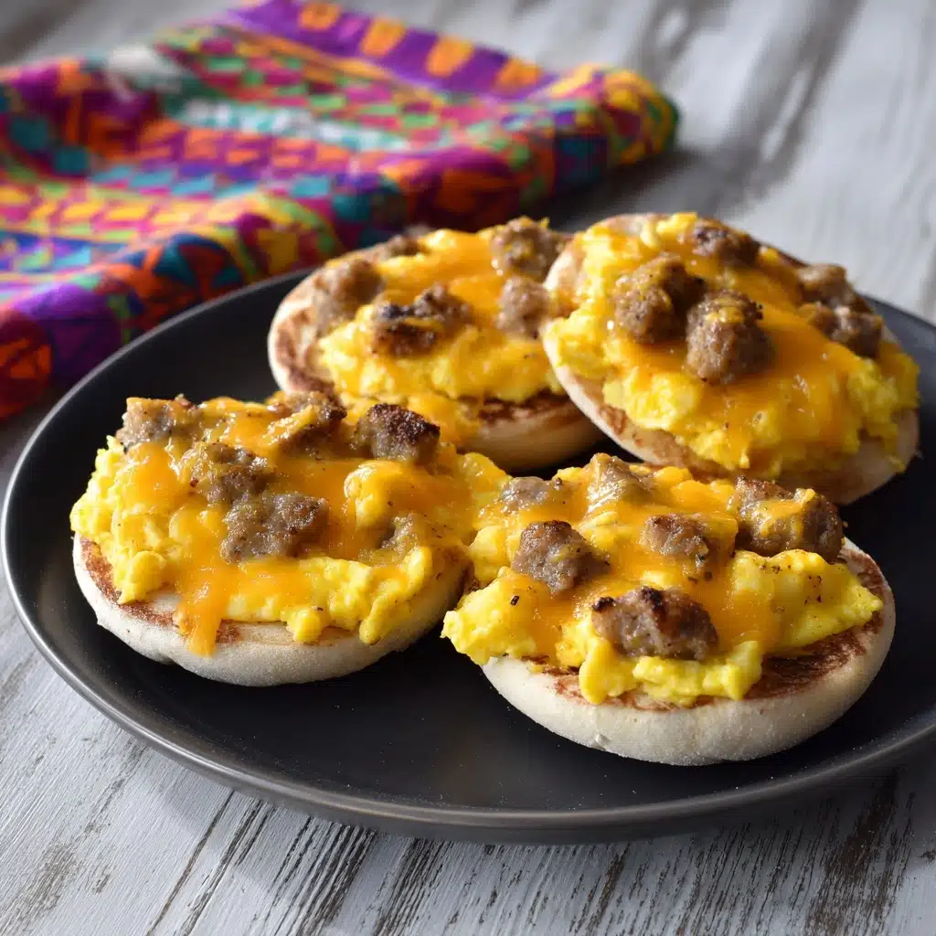 English Muffin Breakfast Pizza Recipe - Recipe Image