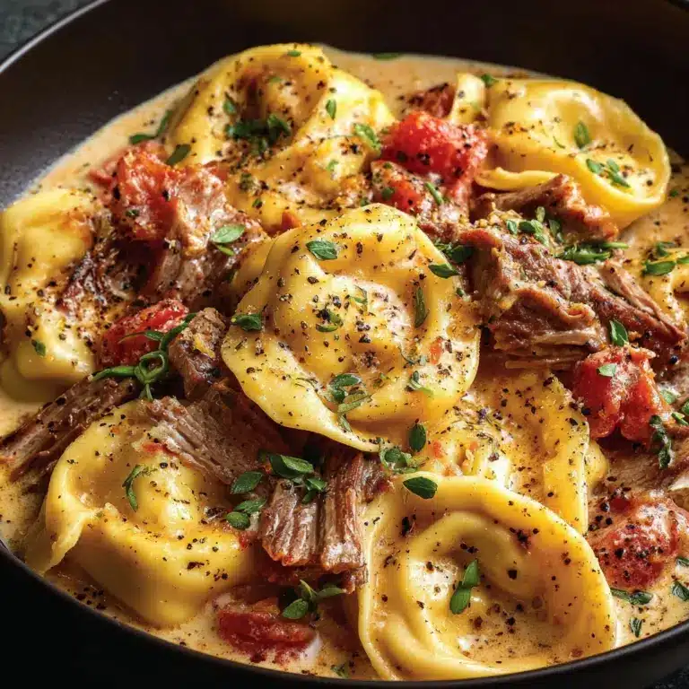 Cheesesteak Tortellini in Rich Provolone Sauce Recipe