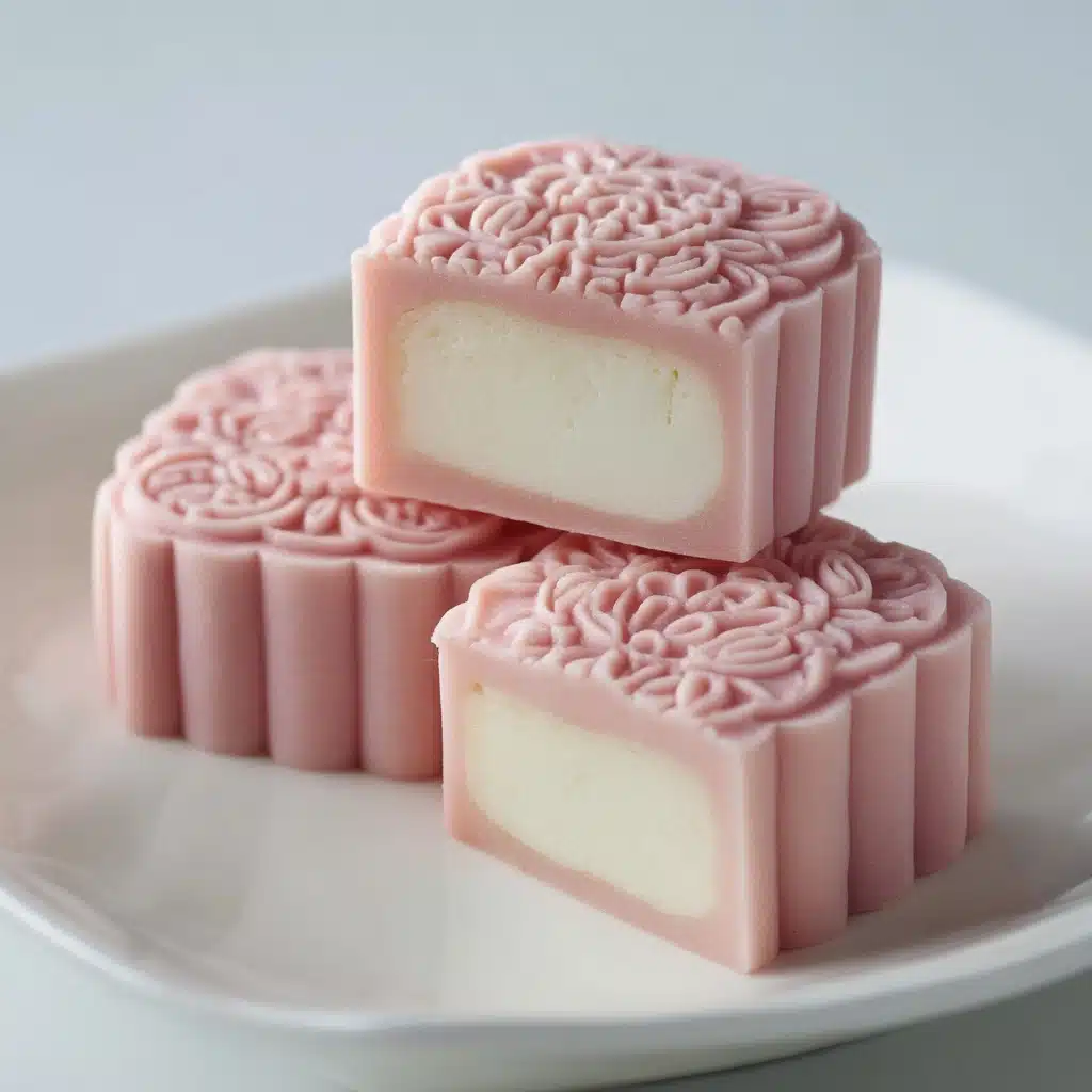 Strawberry Snow Skin Mooncakes Recipe - Recipe Image
