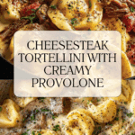Cheesesteak Tortellini in Rich Provolone Sauce Recipe