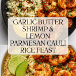 Garlic Butter Shrimp with Lemon Parmesan Cauliflower Rice Recipe