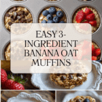 Healthy Banana Oat Muffins (3 Ingredients) Recipe