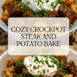 Crockpot Loaded Steak and Potato Bake Recipe
