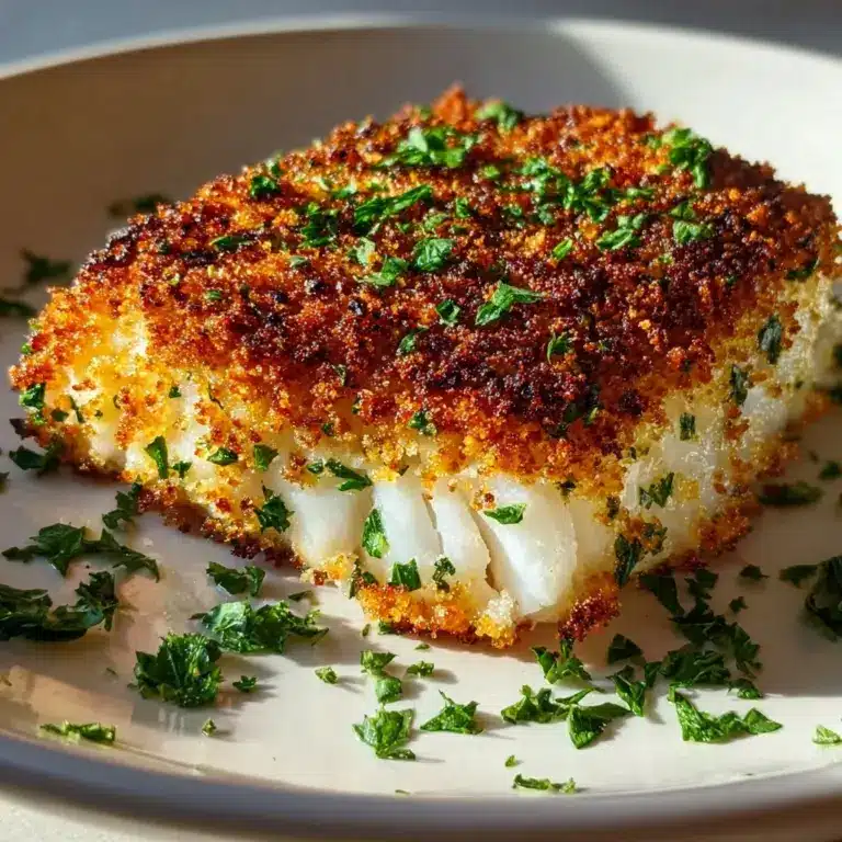 Garlic Parmesan Crusted Halibut: 15-Minute Baked Perfection Recipe