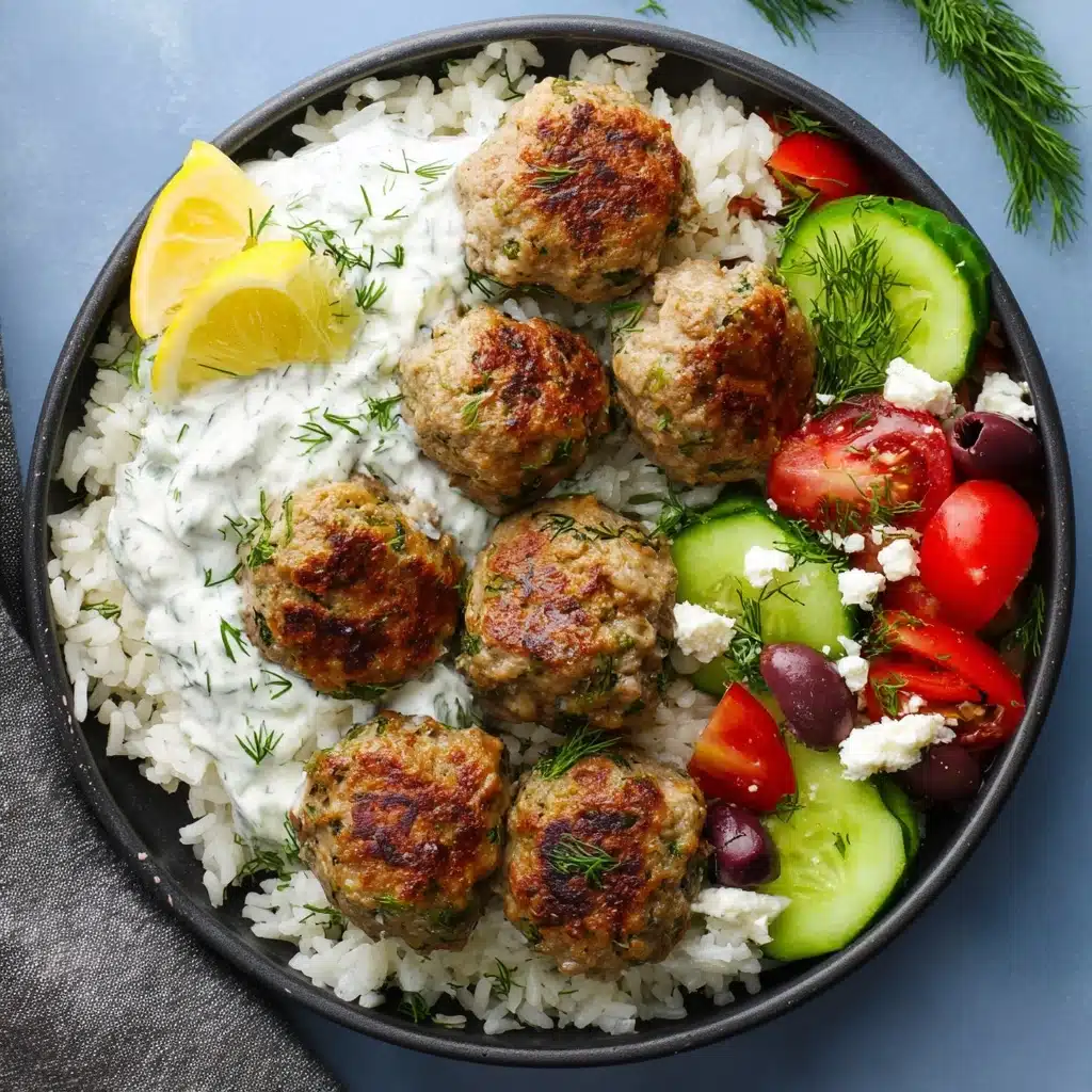 Greek Turkey Meatballs with Tzatziki Sauce Recipe - Recipe Image