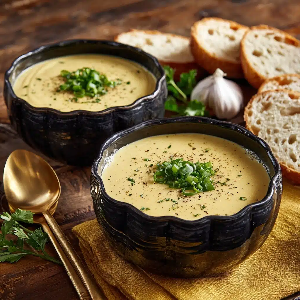 Hearty Cheddar Garlic Herb Potato Soup Recipe - Recipe Image