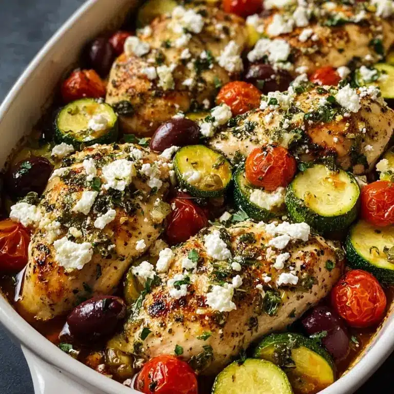 Mediterranean Chicken Zucchini Bake Recipe