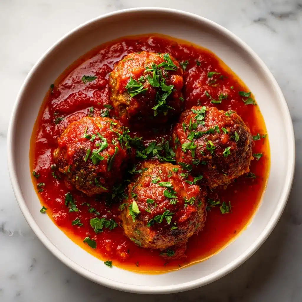 Easy Italian Meatballs in Tomato Sauce Recipe - Recipe Image