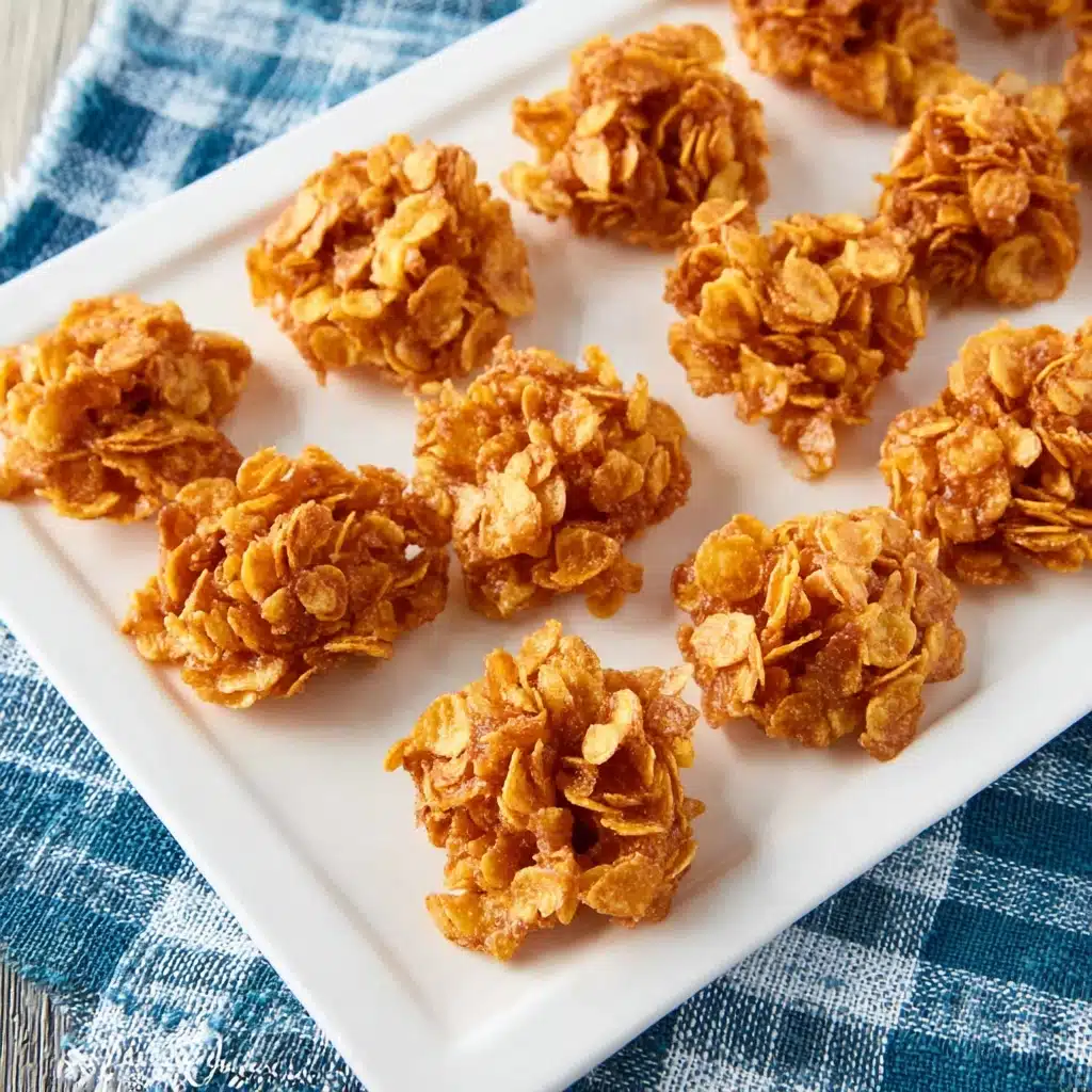 No Bake Peanut Butter Corn Flake Cookies Recipe