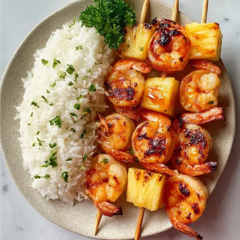 Sweet and Spicy Pineapple Shrimp Skewers Recipe