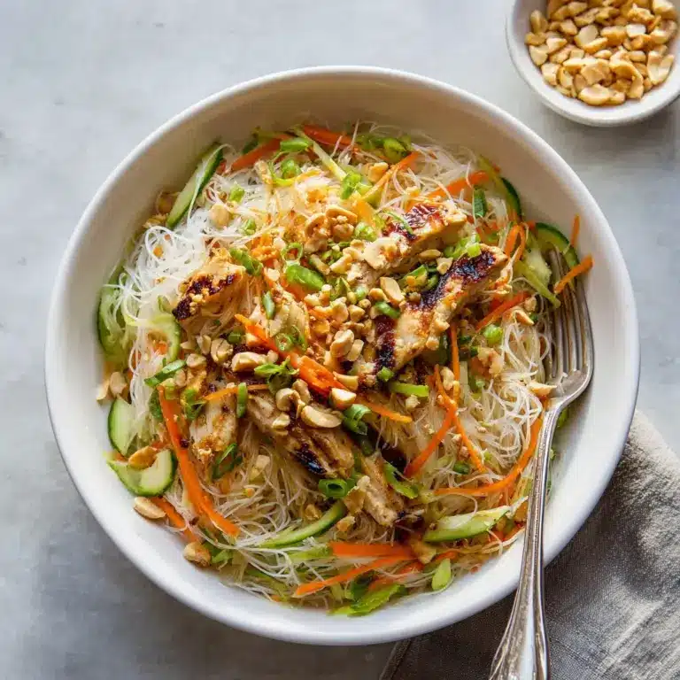 Vietnamese Noodle Salad with Grilled Chicken Recipe