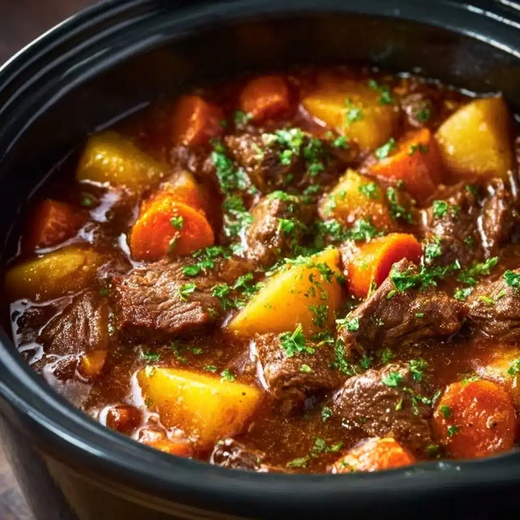 Easy Crockpot Beef Stew Recipe - Recipe Image